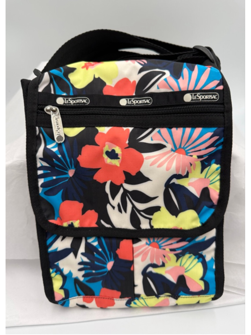 Women's LeSportsac Crossbody Bag One Size Black Multi-color Floral
